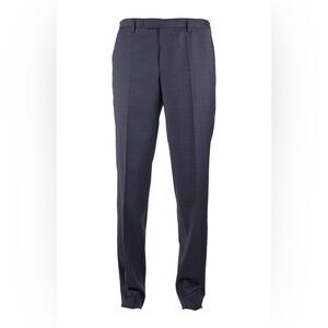 Hugo Boss Men's Leenon1 Flat Front Wool Unhemmed Dress Pants DBI 38R Dark Blue